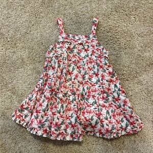 Janie and Jack Pink Floral Sundress with hat